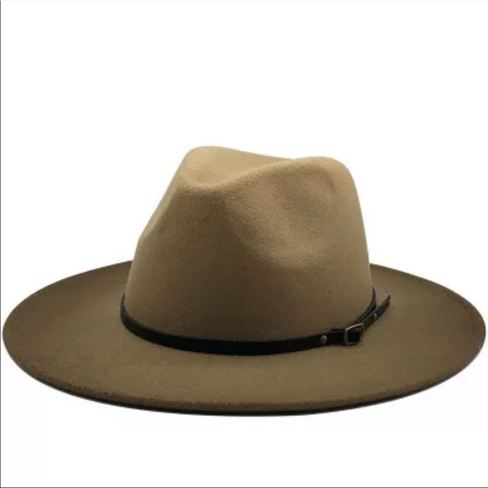 (Last 1) Wide brim boho hat in dirty brown